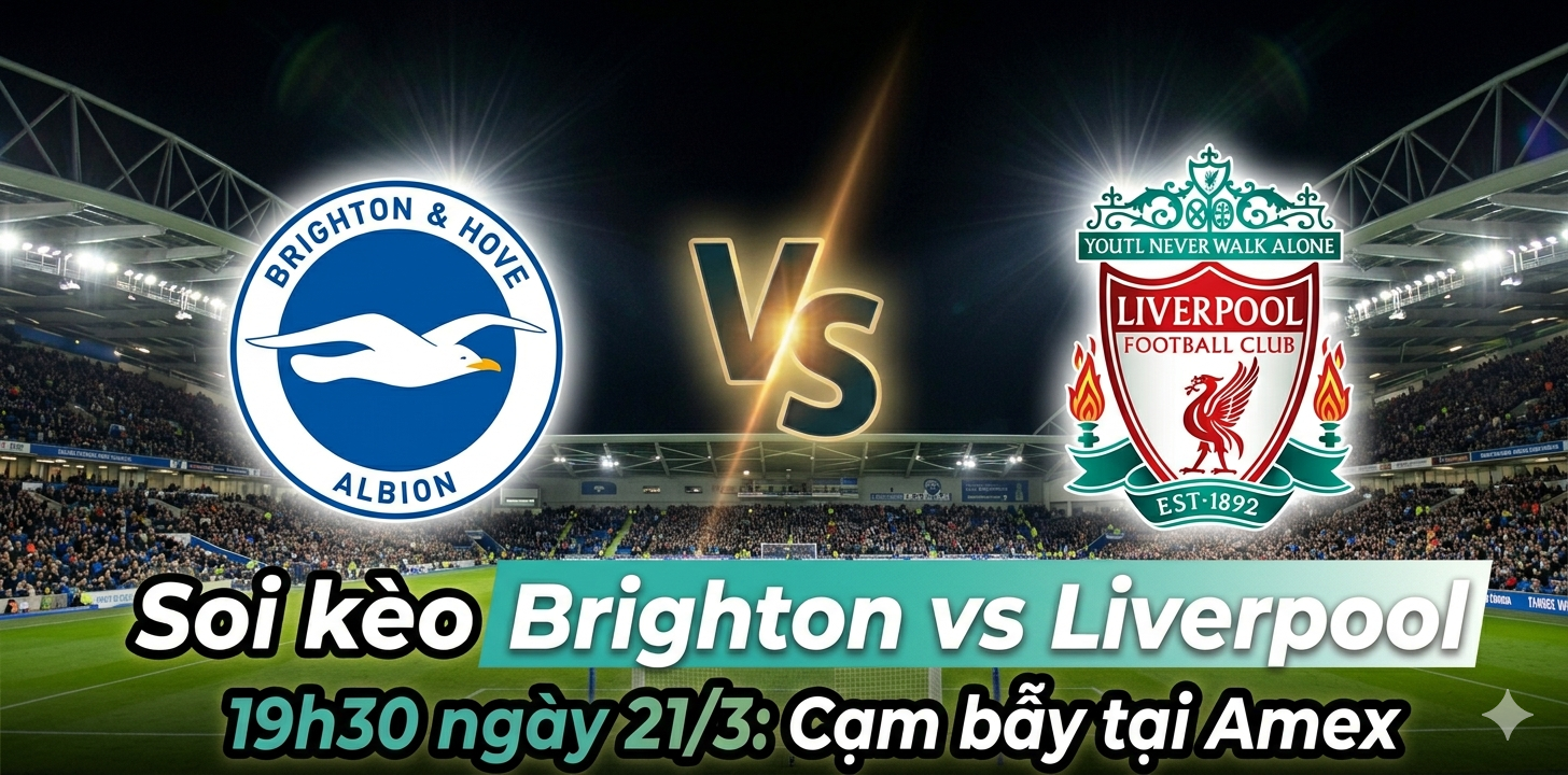 Soi kèo Brighton vs Liverpool, 19h30 ngày 21/3: Cạm bẫy tại Amex